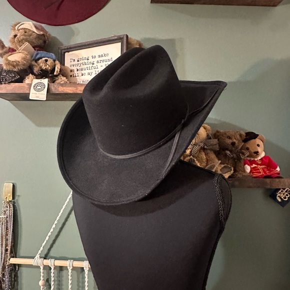 Brahma Black Wool Cowboy Hat Size 7.5 - Picture 6 of 6